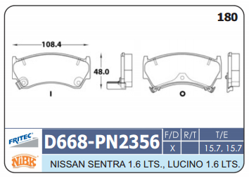 PASTILLA DELANTERA D668