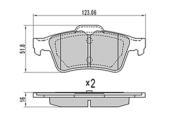 PASTILLA TRASERA D973