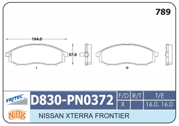 PASTILLA DELANTERA  D830