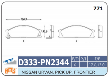 PASTILLA DELANTERA D333