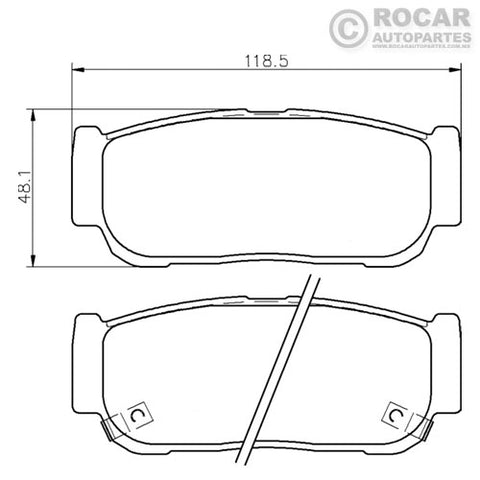 PASTILLA TRASERA D954