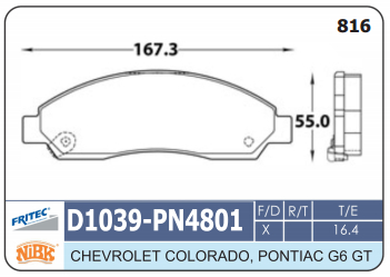 PASTILLA DELANTERA D1039