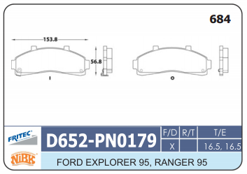 PASTILLA DELANTERA D652