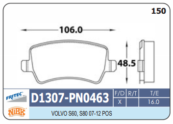 PASTILLA DELANTERA D1307