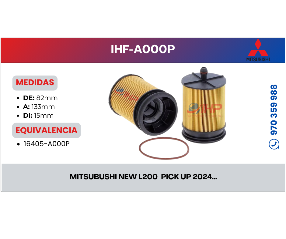 FILTRO DE DIESEL 16405A000P