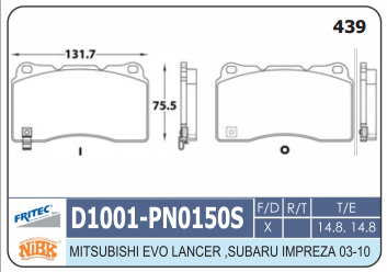 PASTILLA DELANTERA D1001