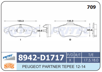 PASTILLA DELANTERA D1717