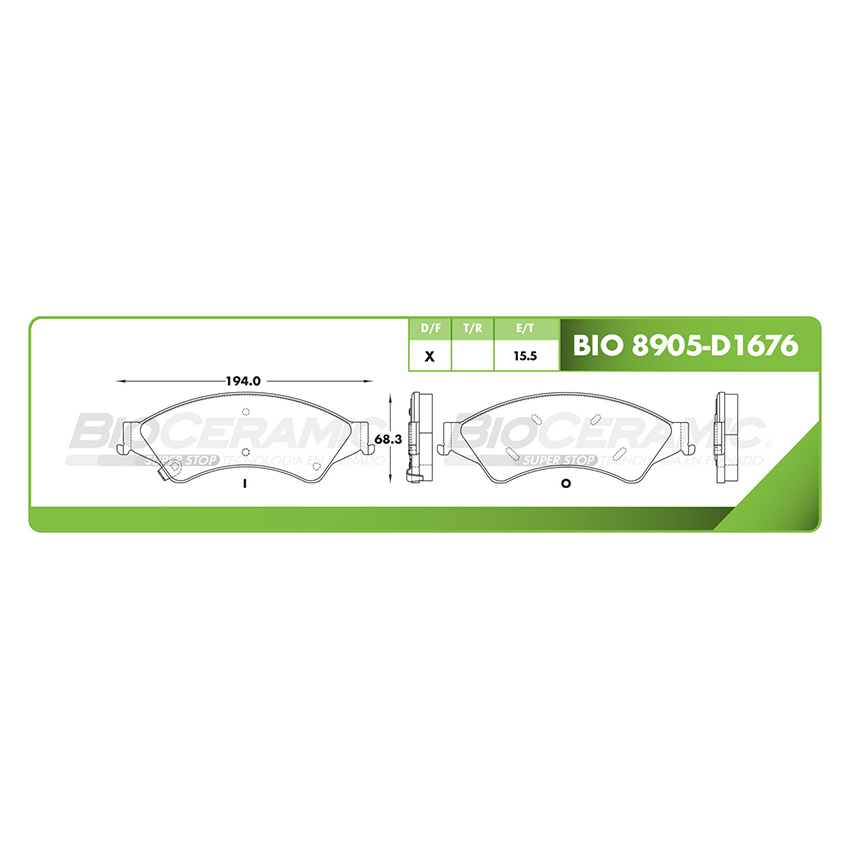 PASTILLA DELANTERA D1676