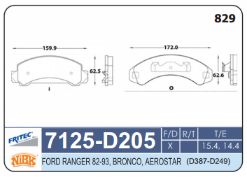 PASTILLA DELANTERA D205