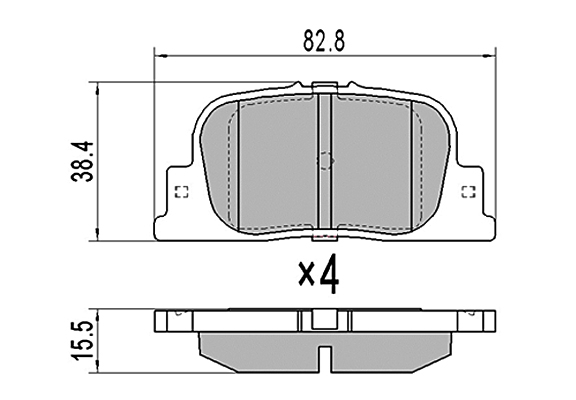 PASTILA TRASERA D835