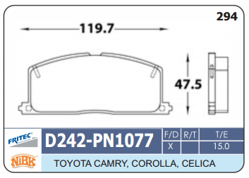 PASTILLA DELANTERA D242