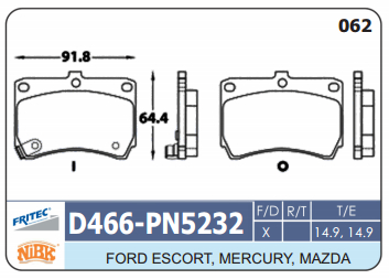 PASTILLA DELANTERA D466