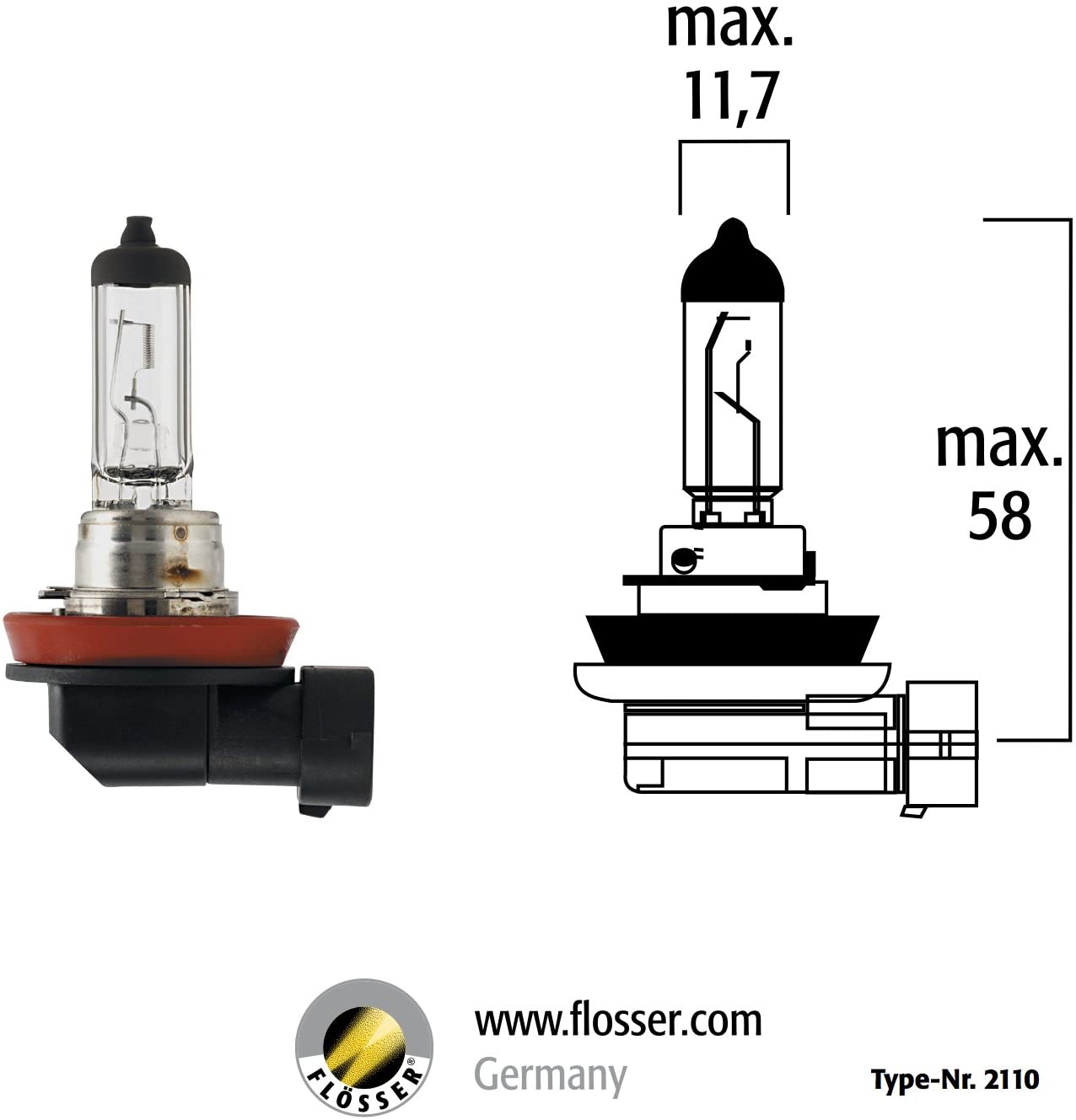 FOCO HALOGENO H11 FLOSSER