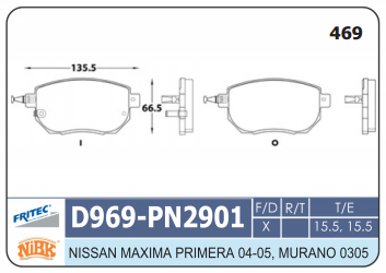 PASTILLA DELANTERA D969