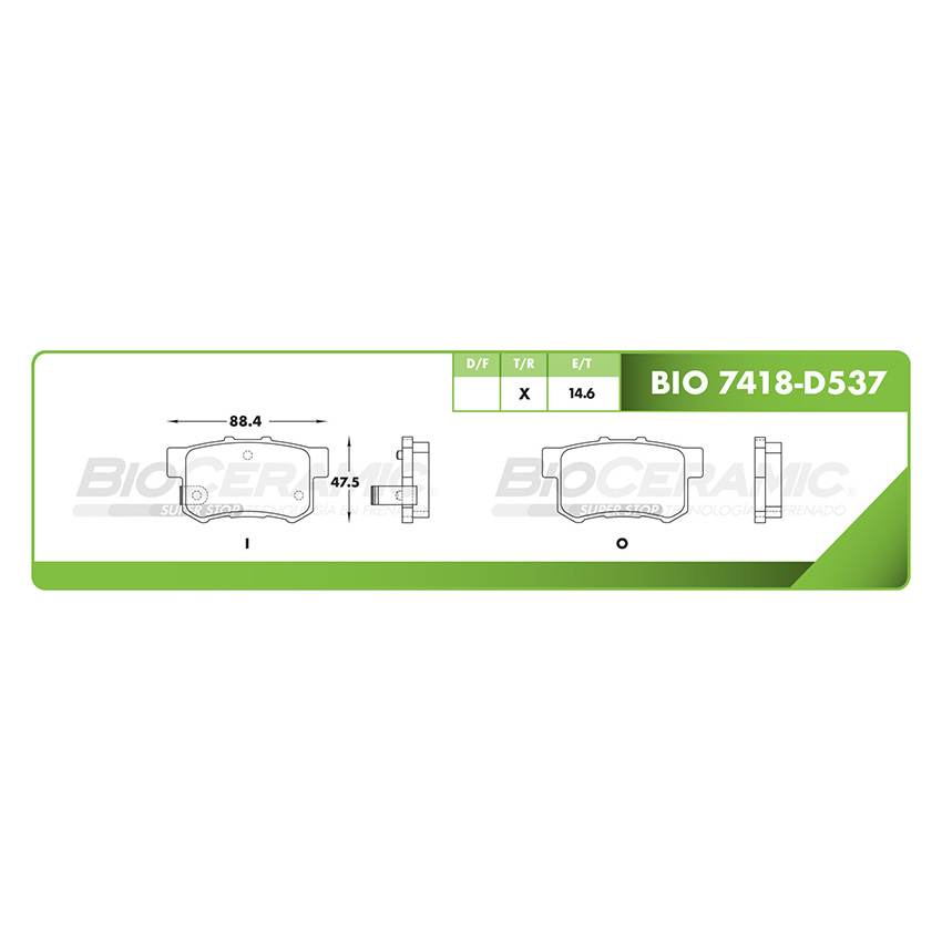 PASTILLA TRASERA D537