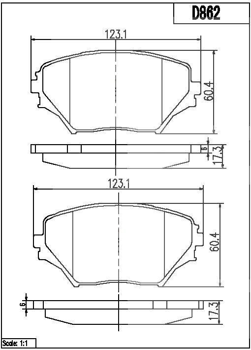 PASTILLA DELANTERA D2202 D862