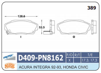 PASTILLA DELANTERA D409