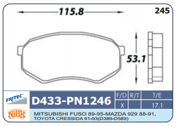 PASTILLA DELANTERA D433