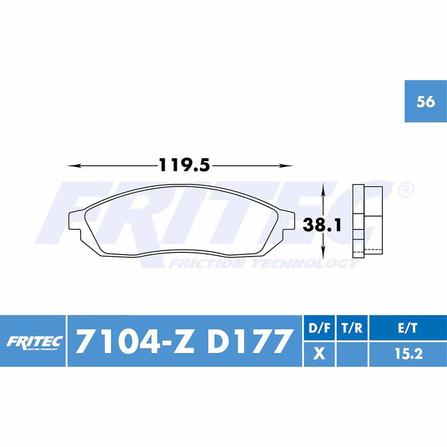 PASTILLA DELANTERA D177