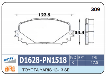 PASTILLA DELANTERA D1628