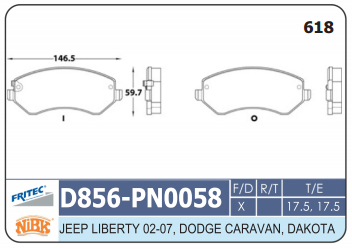 PASTILLA DELANTERA D856