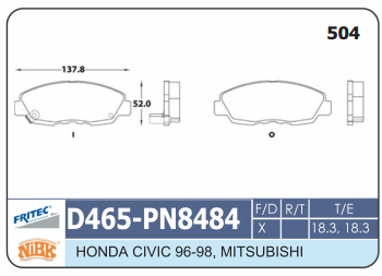 PASTILLA DELANTERA D465