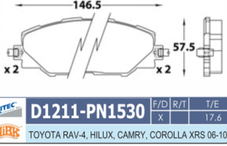 PASTILLA DELANTERA D1211