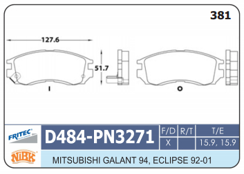 PASTILLA DELANTERA D484