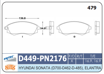 PASTILLA DELANTERA D449