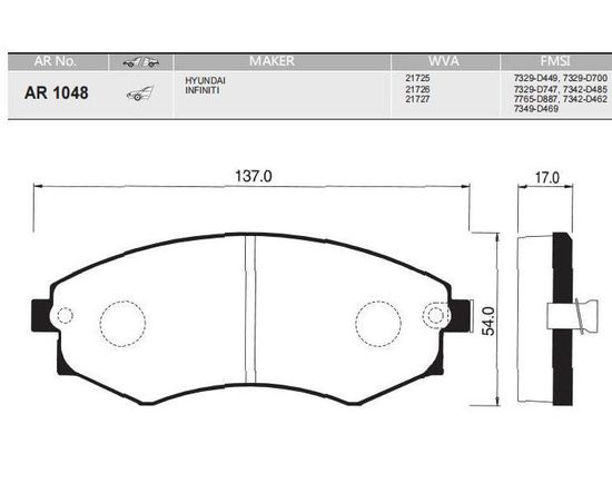 PASTILLA DELANTERA D887